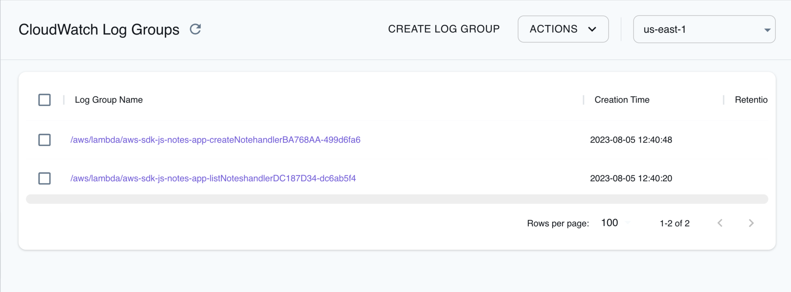 CloudWatch Logs Resource Browser